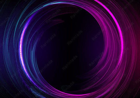 Download Cyberspace Technology Circle Blue Neon - Techno Collection