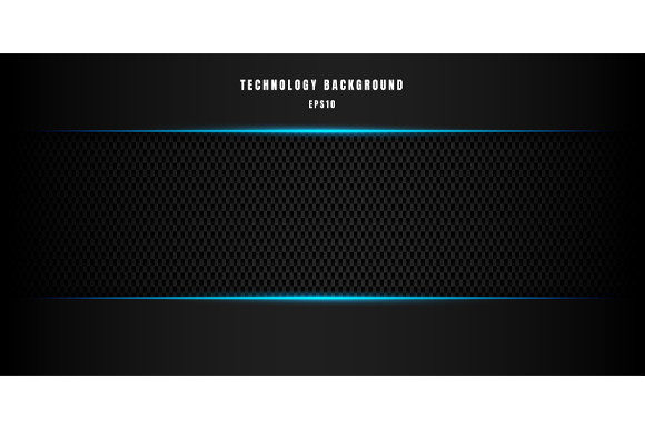 Download Technology Black Metallic Blue Lighting - Techno Collection